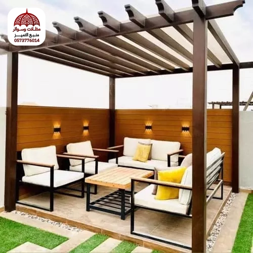 مظلات حدائق خشبية